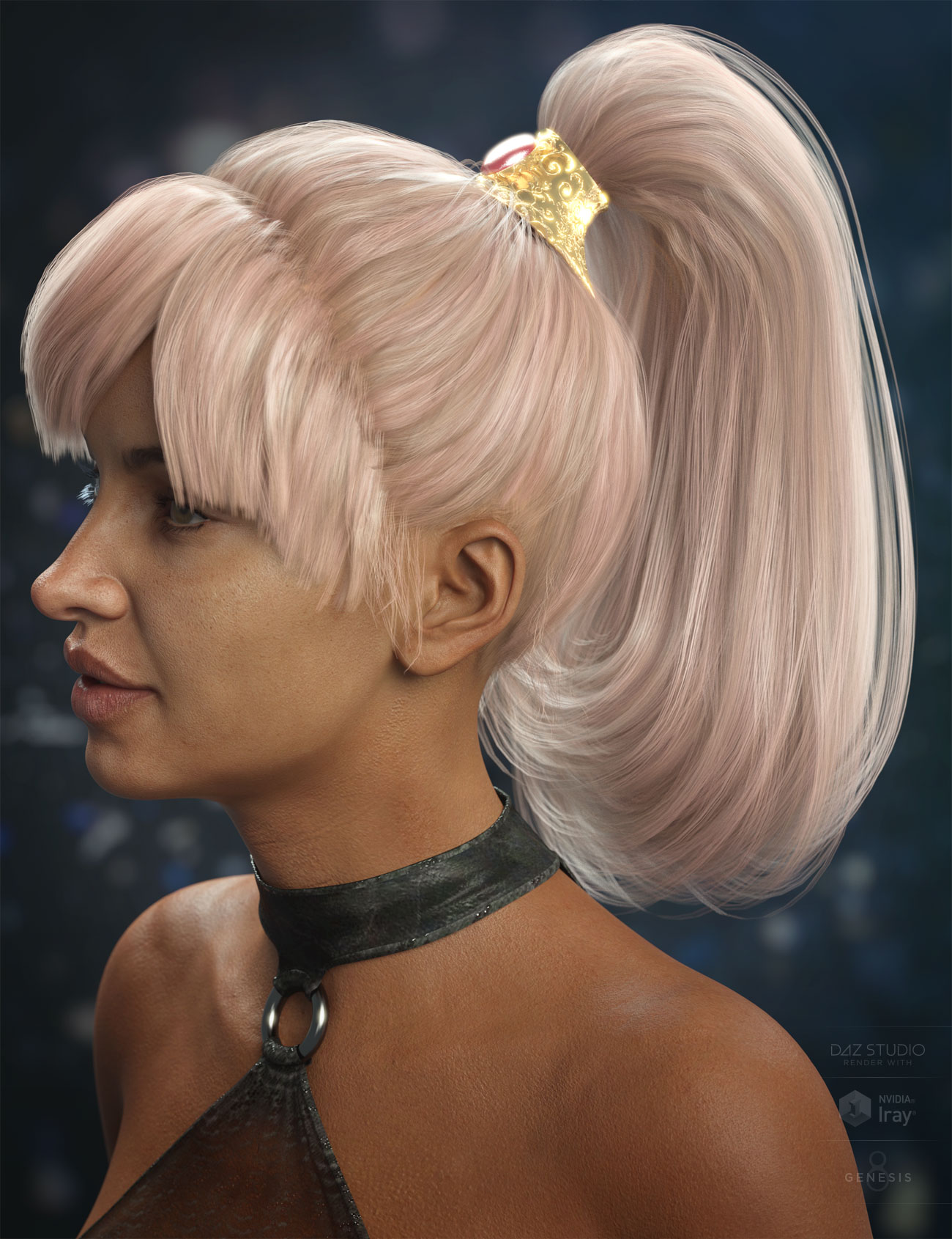 Qiana Hair for Genesis 3 and 8 Females by: AprilYSH, 3D Models by Daz 3D