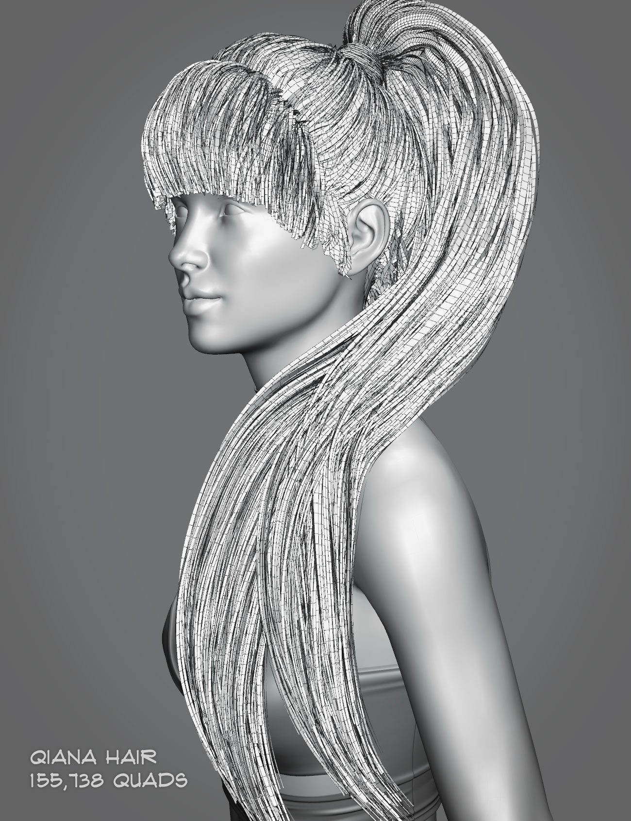 Qiana Hair for Genesis 3 and 8 Females Qiana Hair for Genesis 3 and 8 Females by: AprilYSH, 3D Models by Daz 3D