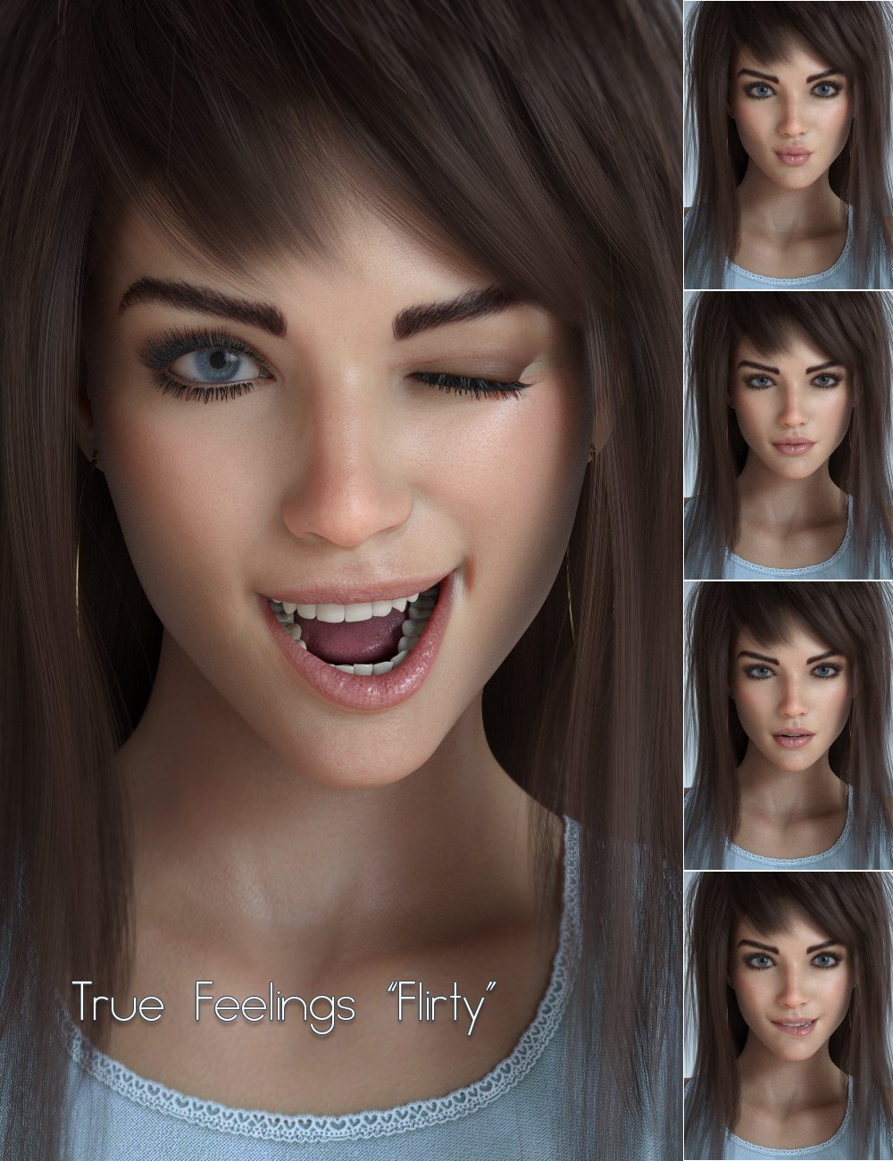 True Feelings Expressions for Genesis 8.1 Females True Feelings Expressions for Genesis 8.1 Females by: P3Design, 3D Models by Daz 3D