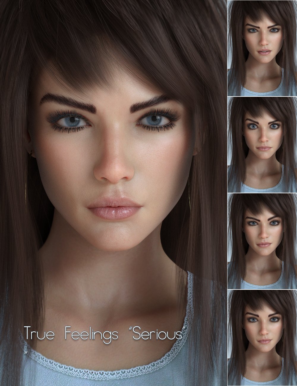 True Feelings Expressions for Genesis 8.1 Females by: P3Design, 3D Models by Daz 3D