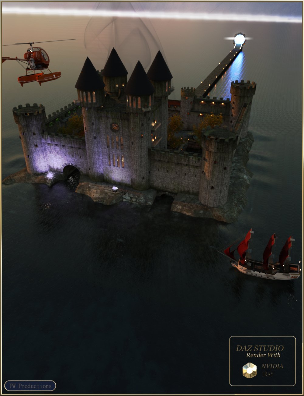 PW World of Tempus Castle by: PW Productions, 3D Models by Daz 3D