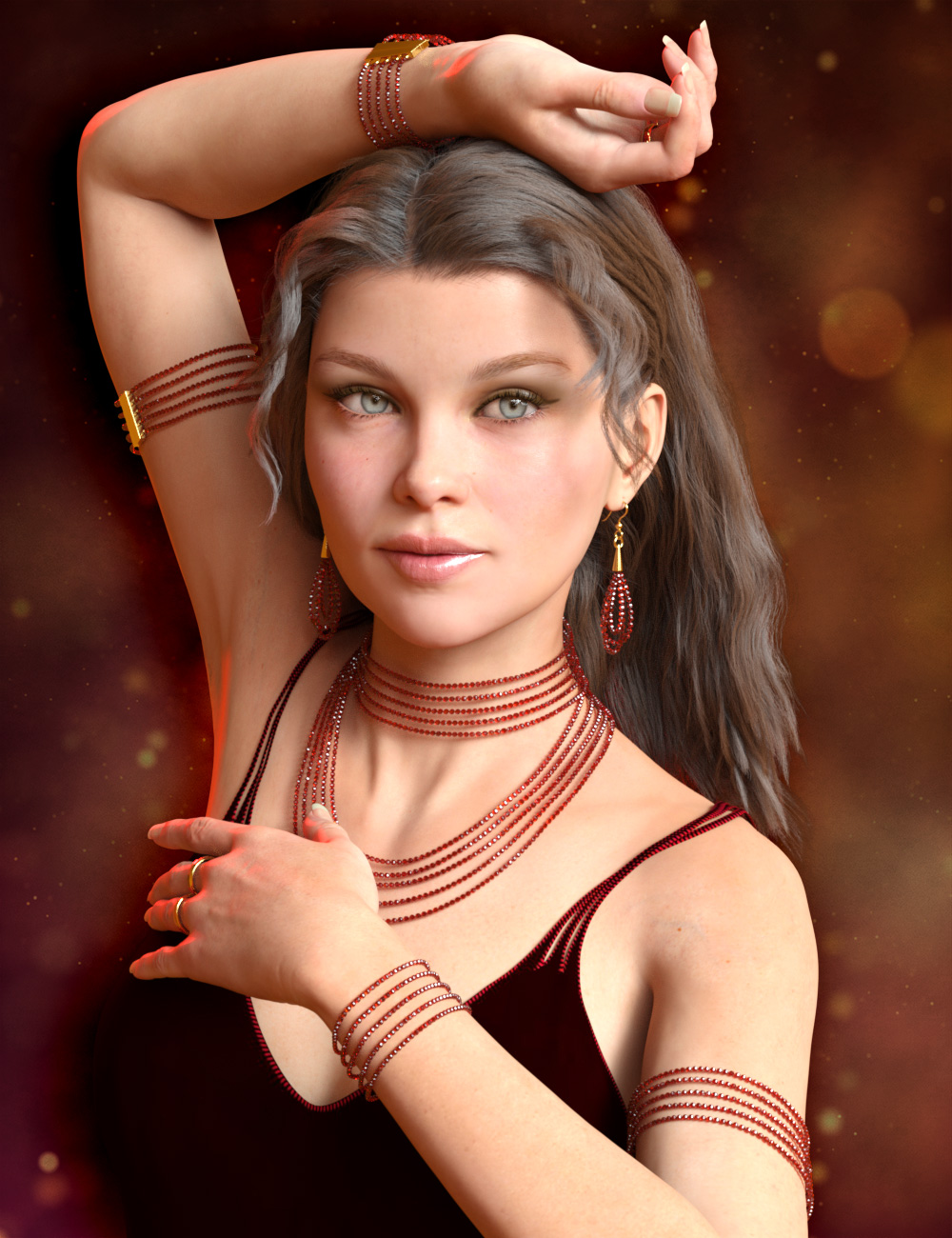 Sparkling Jewelry for Genesis 8 and 8.1 Females by: esha, 3D Models by Daz 3D