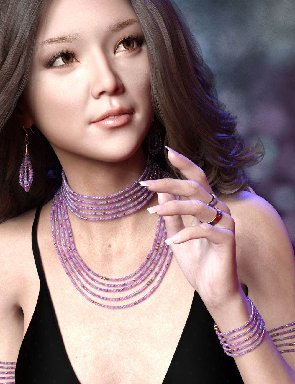 Sparkling Jewelry for Genesis 8 and 8.1 Females by: esha, 3D Models by Daz 3D