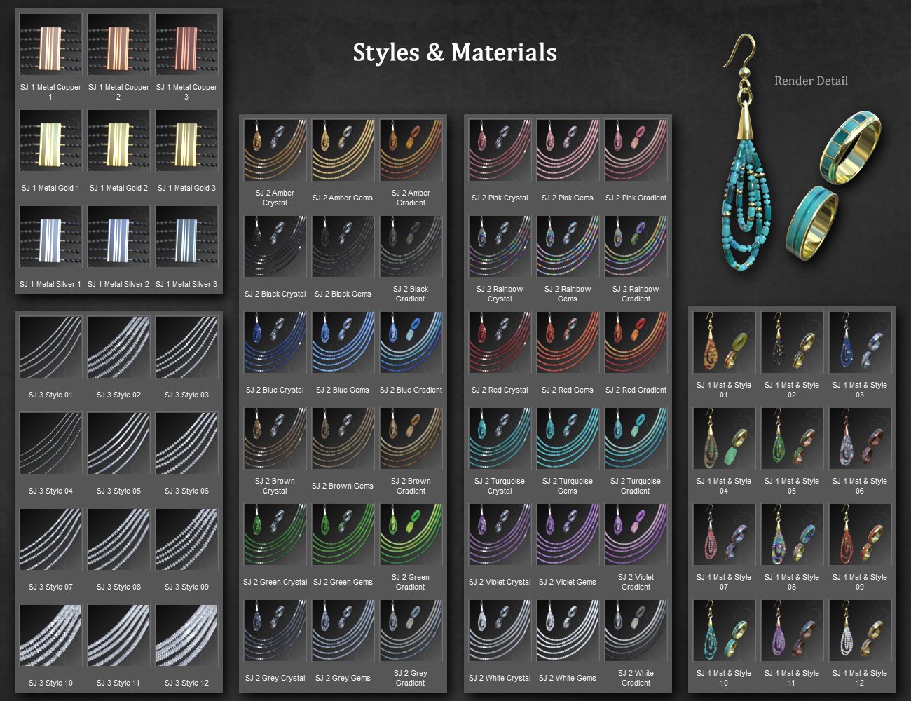 Sparkling Jewelry for Genesis 8 and 8.1 Females Sparkling Jewelry for Genesis 8 and 8.1 Females by: esha, 3D Models by Daz 3D