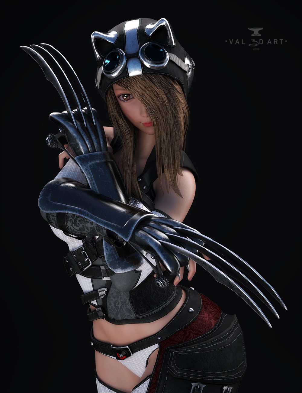 dForce Lynx Steampunk Armor for Genesis 8.1 Females by: Val3dart, 3D Models by Daz 3D