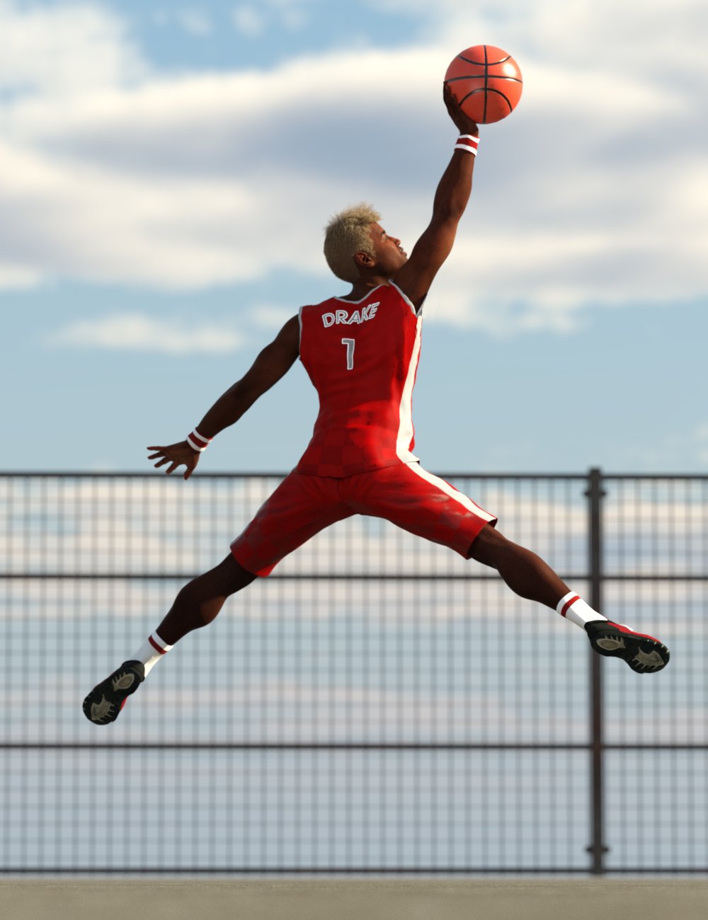 Basketball Poses for Genesis 8 and 8.1 Male