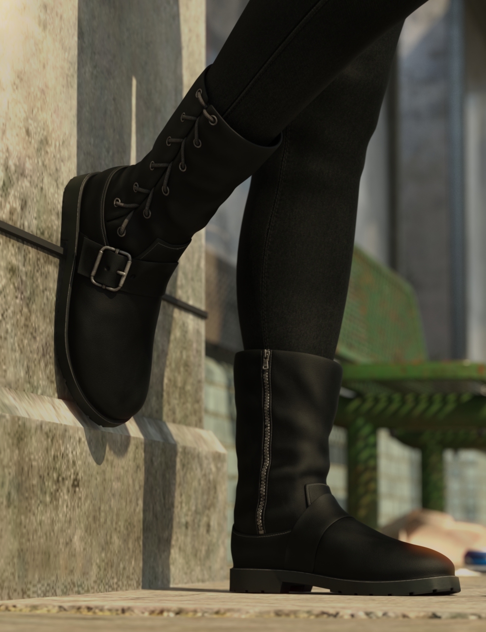 Side Laced Boots for Genesis 8 Female | Daz 3D