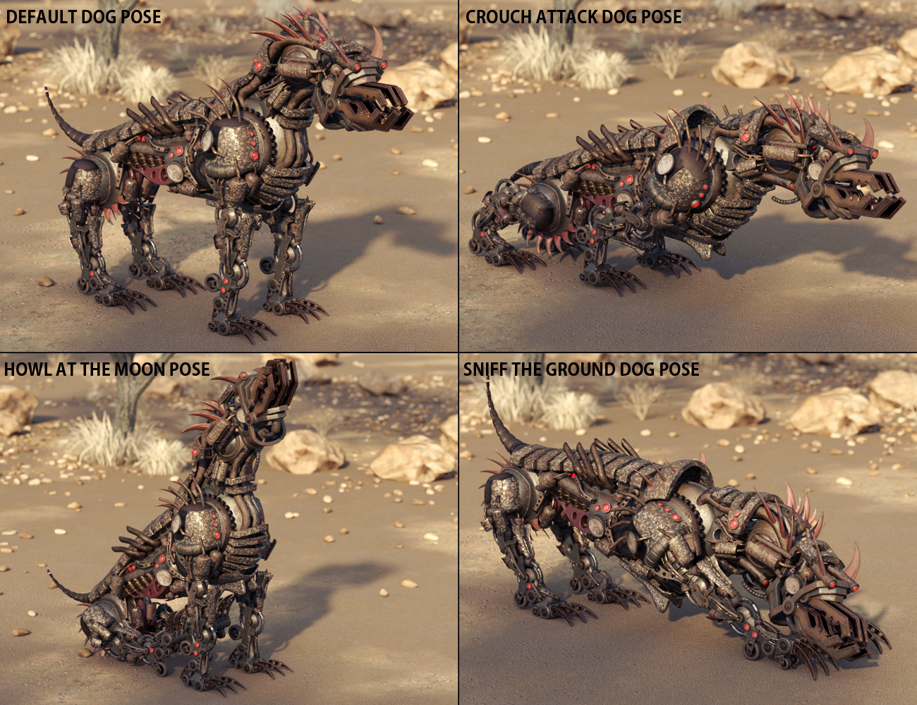 Steampunk Attack Dog by: ForbiddenWhispersDavid Brinnen, 3D Models by Daz 3D