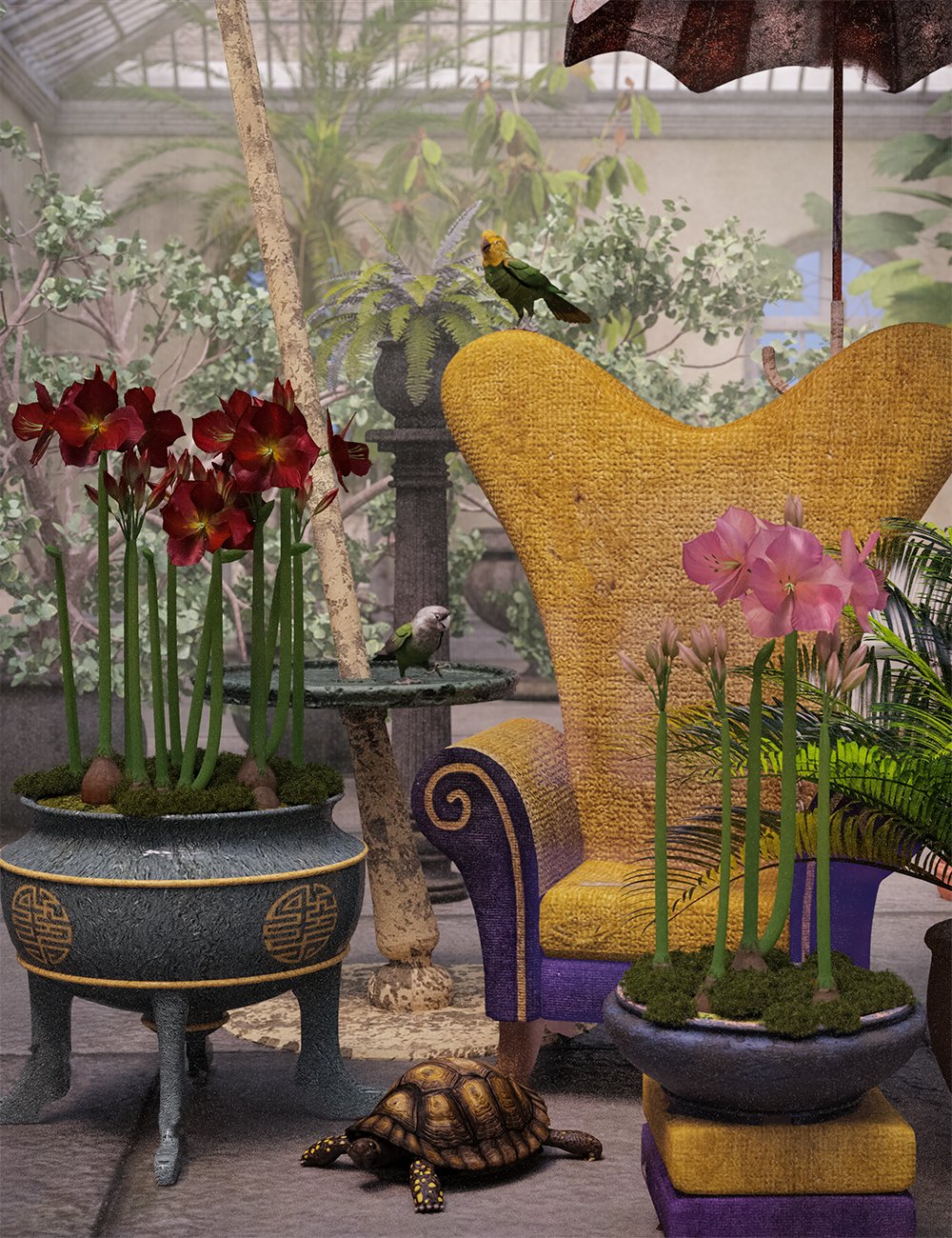 Tropical Flowers - Amaryllis by: MartinJFrost, 3D Models by Daz 3D