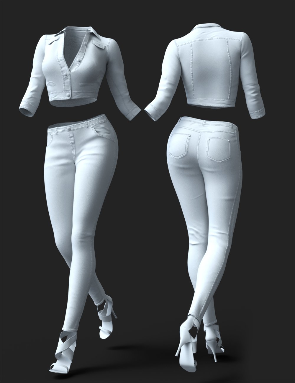 Denim Dreams Outfit for Genesis 8 and 8.1 Females Denim Dreams Outfit for Genesis 8 and 8.1 Females by: Nikisatez, 3D Models by Daz 3D