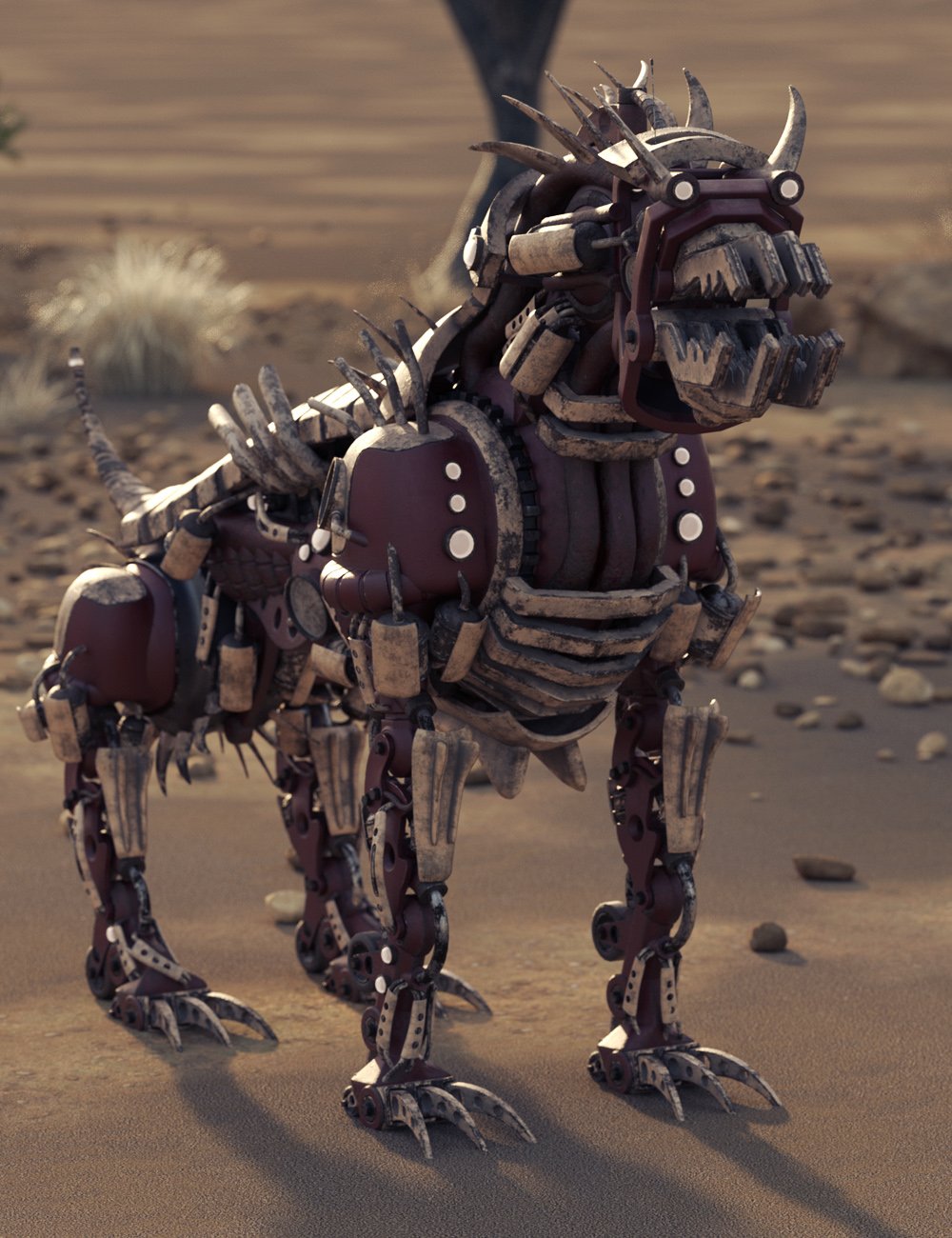 Uniforms for Steampunk Attack Dog by: ForbiddenWhispers, 3D Models by Daz 3D