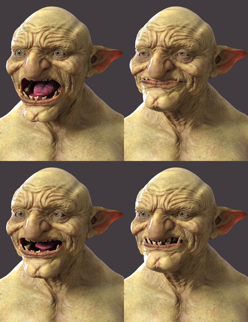 War Goblin HD for Genesis 8.1 Male by: Josh Crockett, 3D Models by Daz 3D