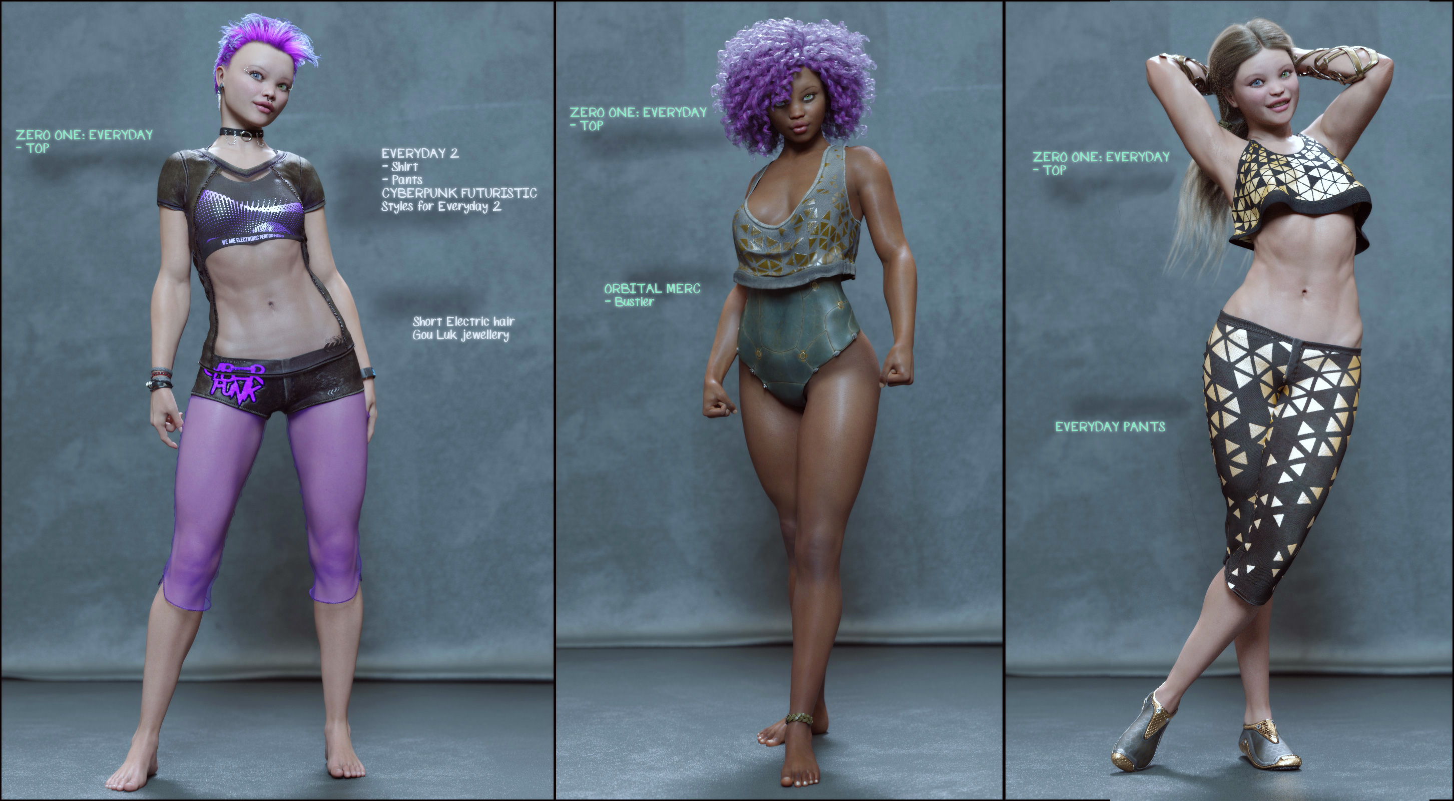 Customize Vol 1 for Zero One: Everyday by: Aeon Soul, 3D Models by Daz 3D