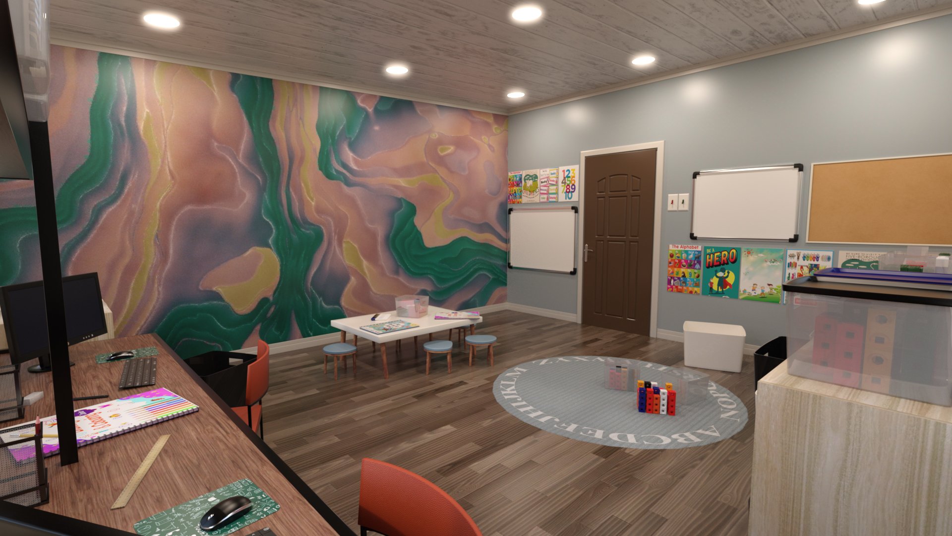 Distance Learning Room by: Tesla3dCorp, 3D Models by Daz 3D