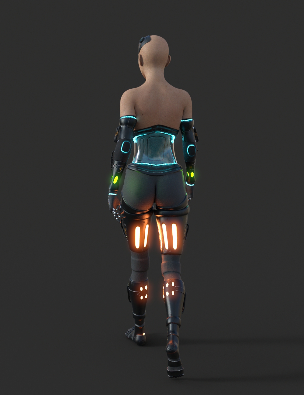 DIY Cyborg Outfit for Genesis 8 Females by: AcharyaPolina, 3D Models by Daz 3D