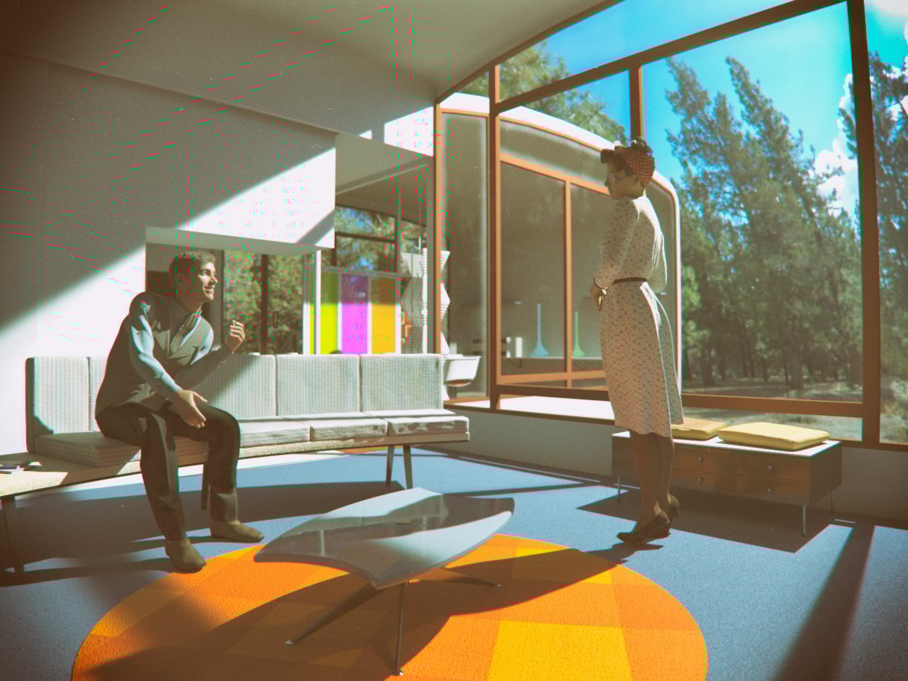 70s Modern House 70s Modern House by: Mely3D, 3D Models by Daz 3D