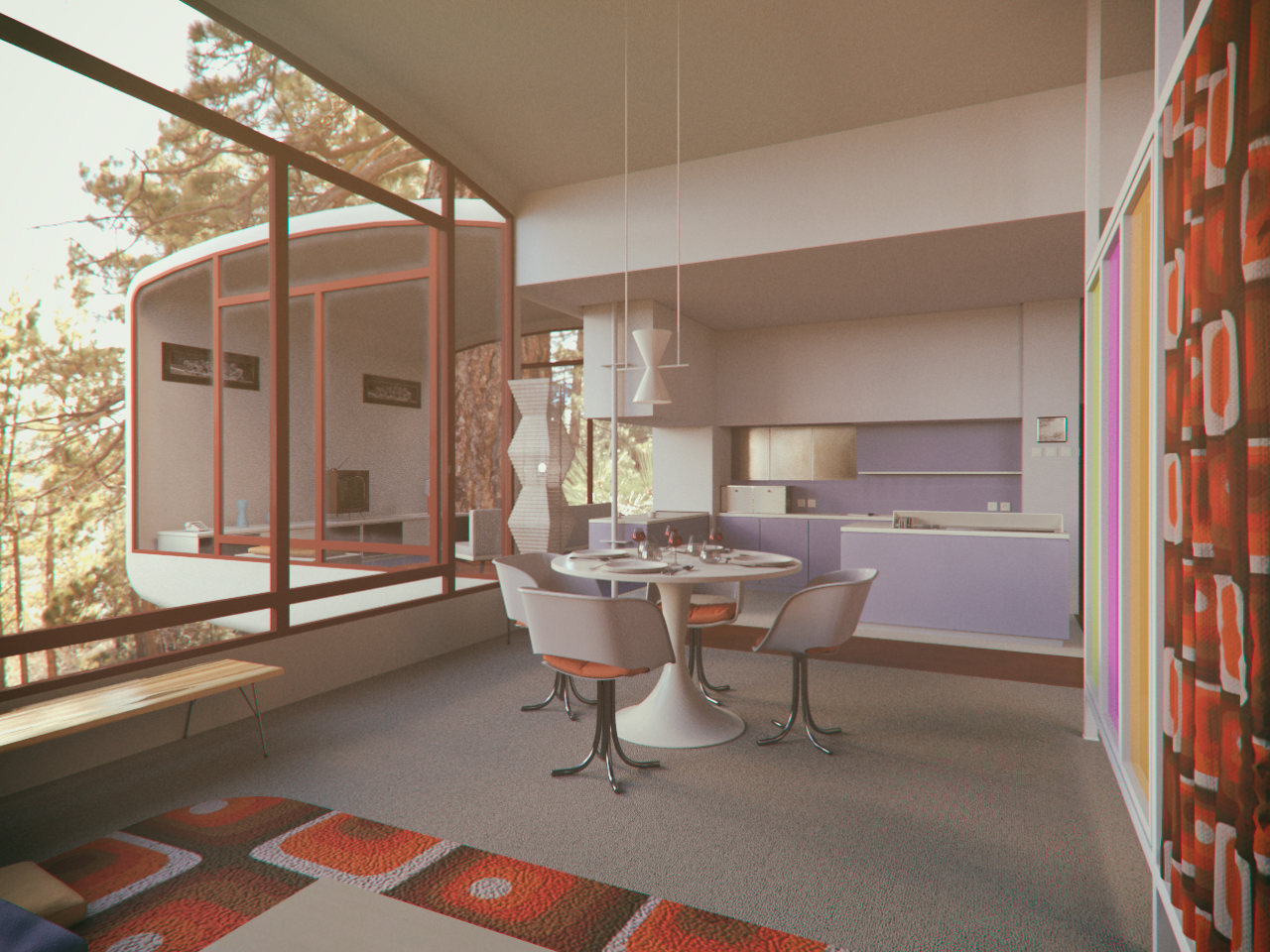 70s Modern House by: Mely3D, 3D Models by Daz 3D