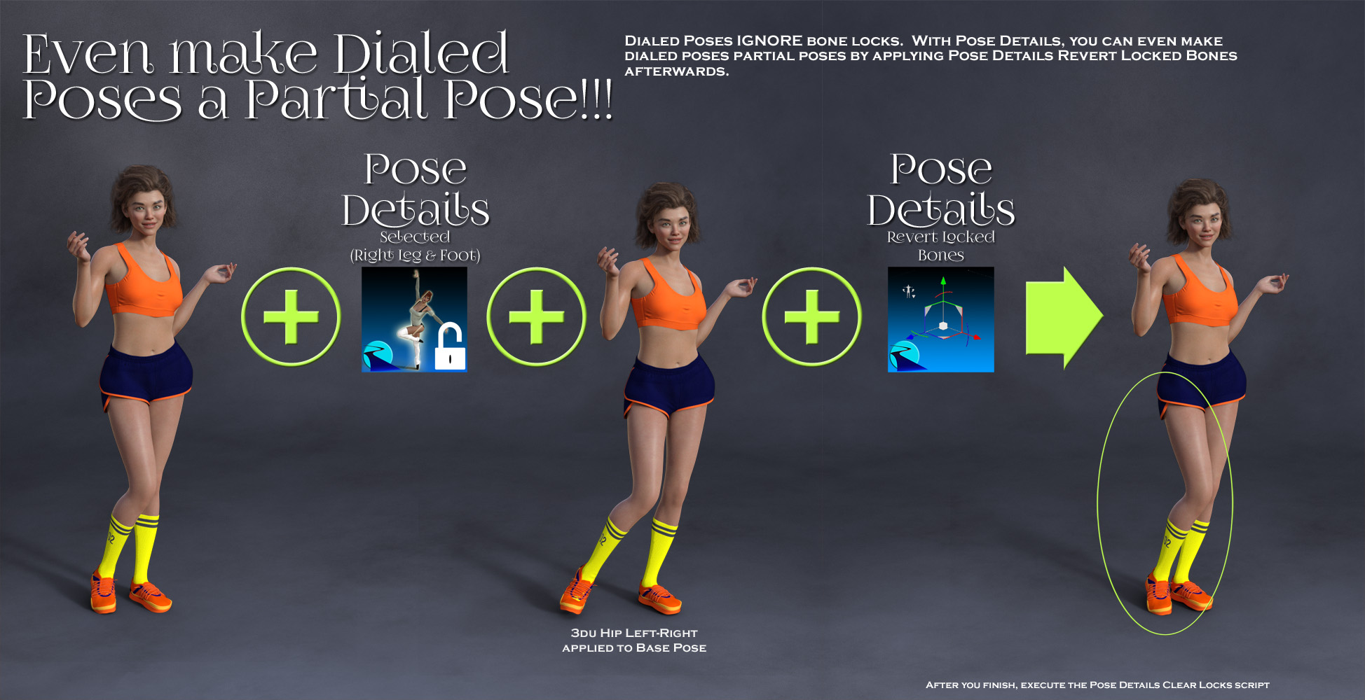 Pose Details by: RiverSoft Art, 3D Models by Daz 3D