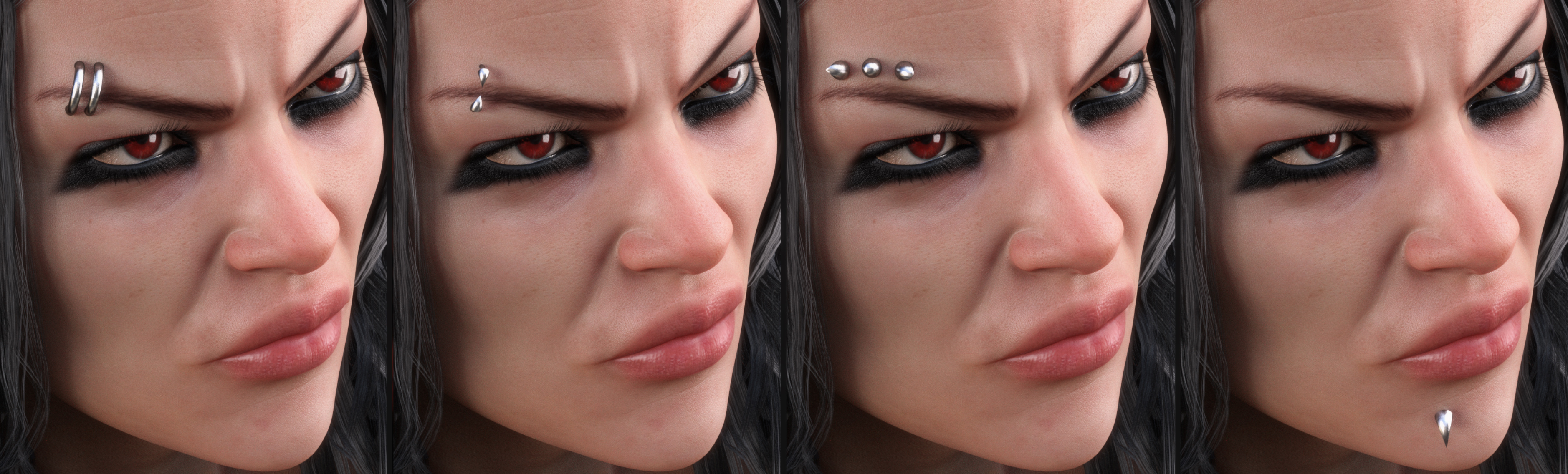 Devilish Piercing for Genesis 8 and 8.1 Females by: Neikdian, 3D Models by Daz 3D