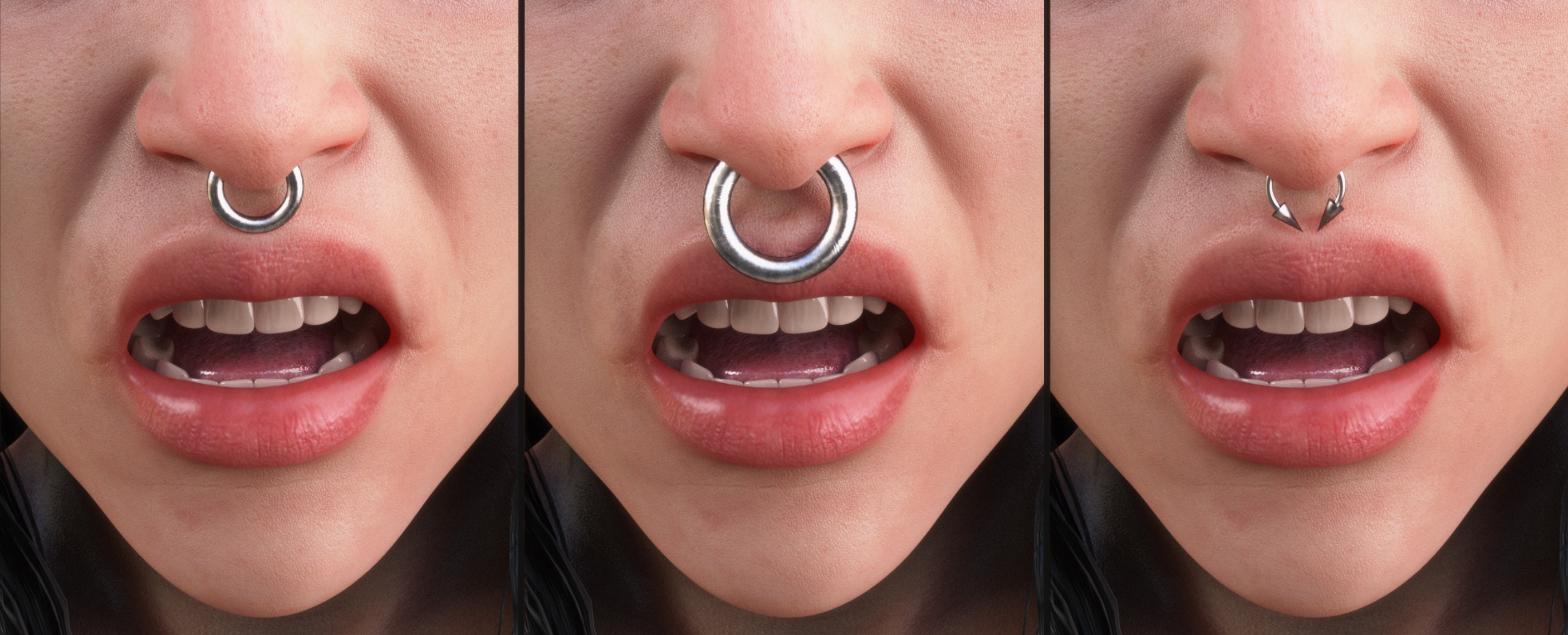 Devilish Piercing for Genesis 8 and 8.1 Females by: Neikdian, 3D Models by Daz 3D