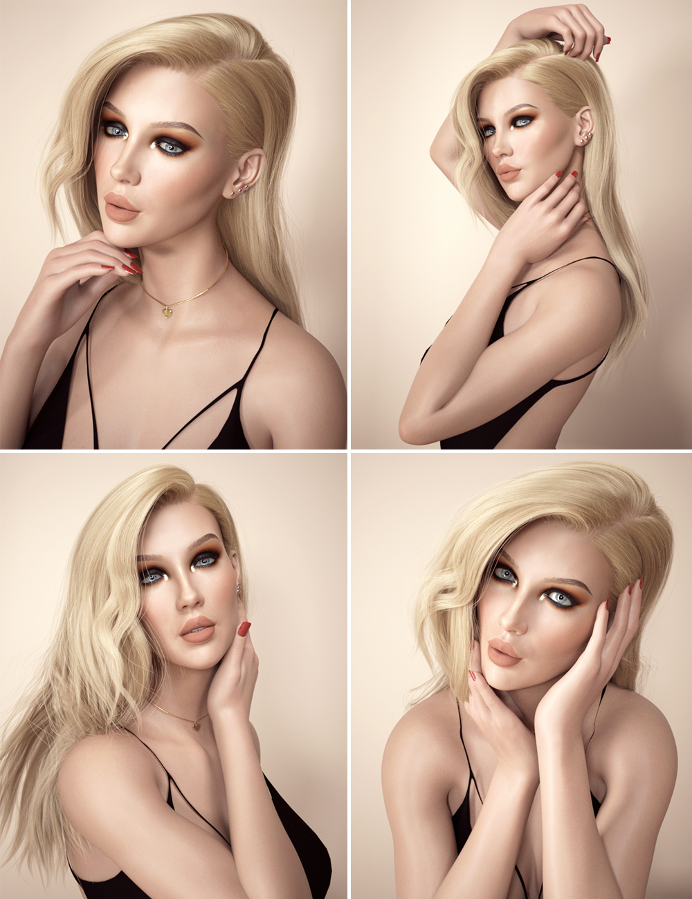 Makeup Artist Essentials L.I.E Poses and Expressions by: 3D Sugar, 3D Models by Daz 3D