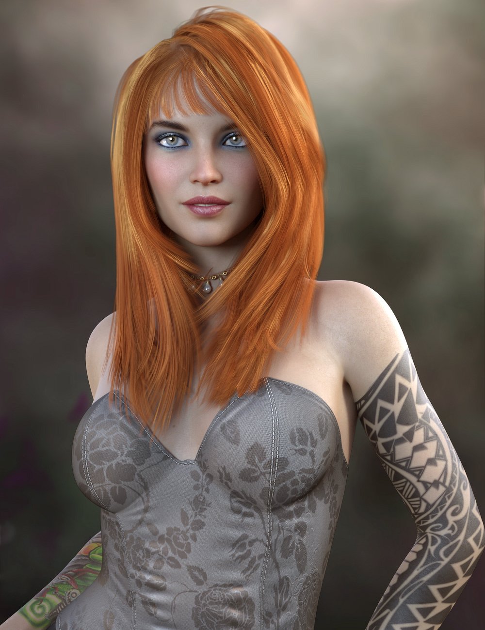 Jeanie Hair for Genesis 8 Females by: PropschickDerelictMonster, 3D Models by Daz 3D