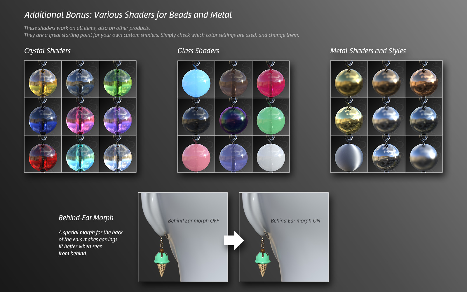 Statement Earrings Megapack for Genesis 8 and 8.1 Females Statement Earrings Megapack for Genesis 8 and 8.1 Females by: esha, 3D Models by Daz 3D