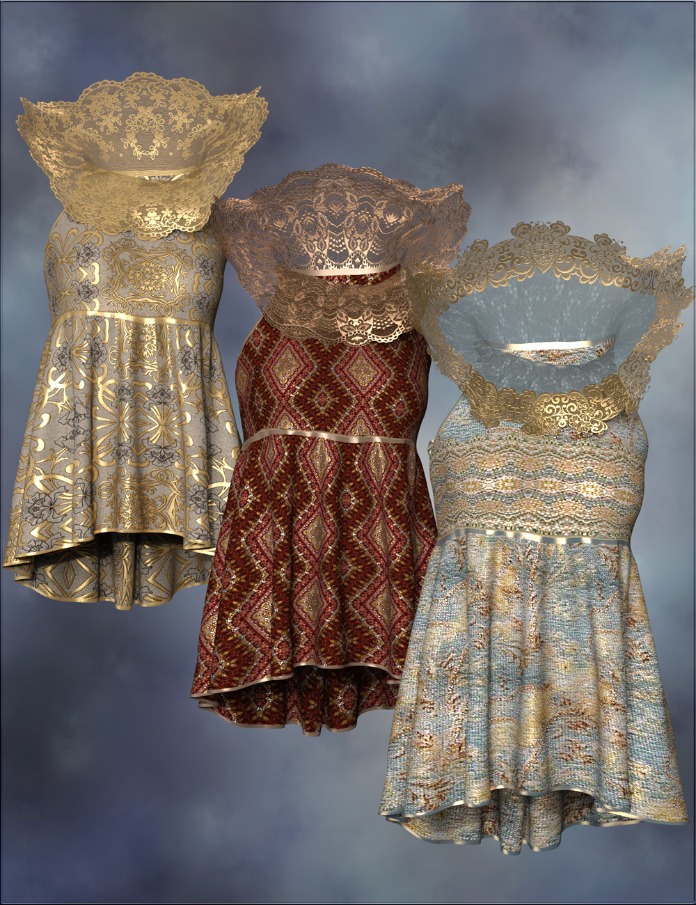 VYK dForce High Collar Peplum VYK dForce High Collar Peplum by: vyktohria, 3D Models by Daz 3D