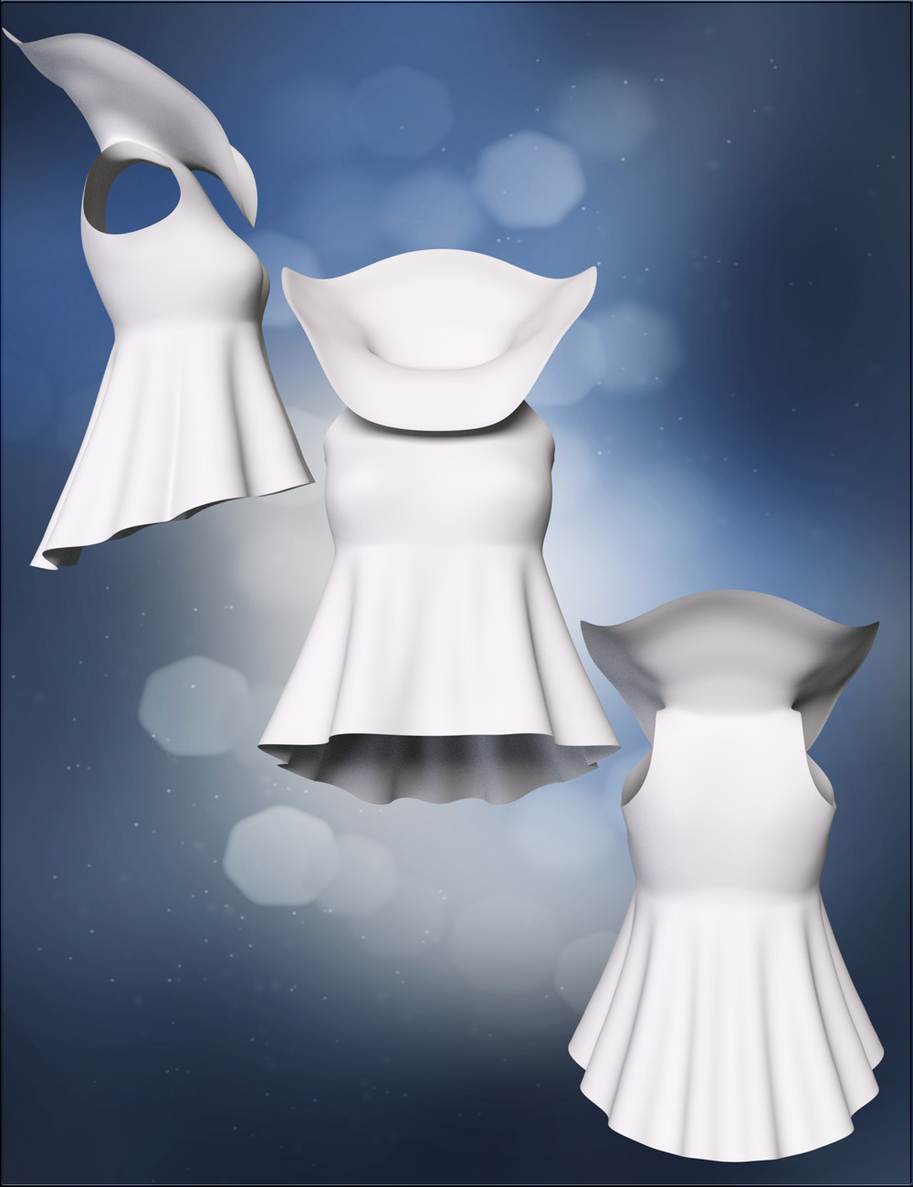 VYK dForce High Collar Peplum VYK dForce High Collar Peplum by: vyktohria, 3D Models by Daz 3D