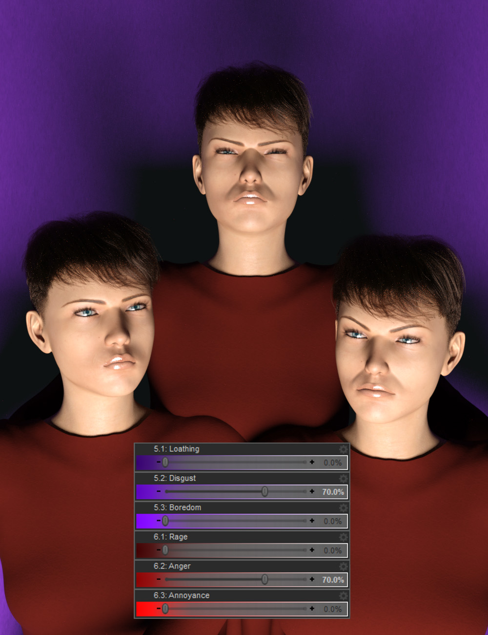 Emotion Wheel Expressions for Genesis 8 Female Emotion Wheel Expressions for Genesis 8 Female by: dobit, 3D Models by Daz 3D
