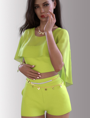 dForce Whitney Outfit for Genesis 8.1 Females by: OnnelArryn, 3D Models by Daz 3D