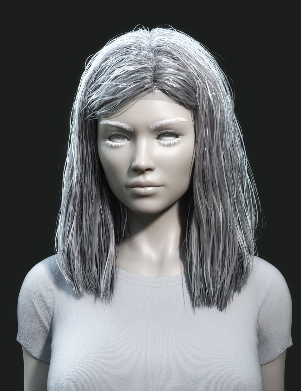 Nirv Medium Straight Hair for Genesis 8 Females by: Nirvana, 3D Models by Daz 3D