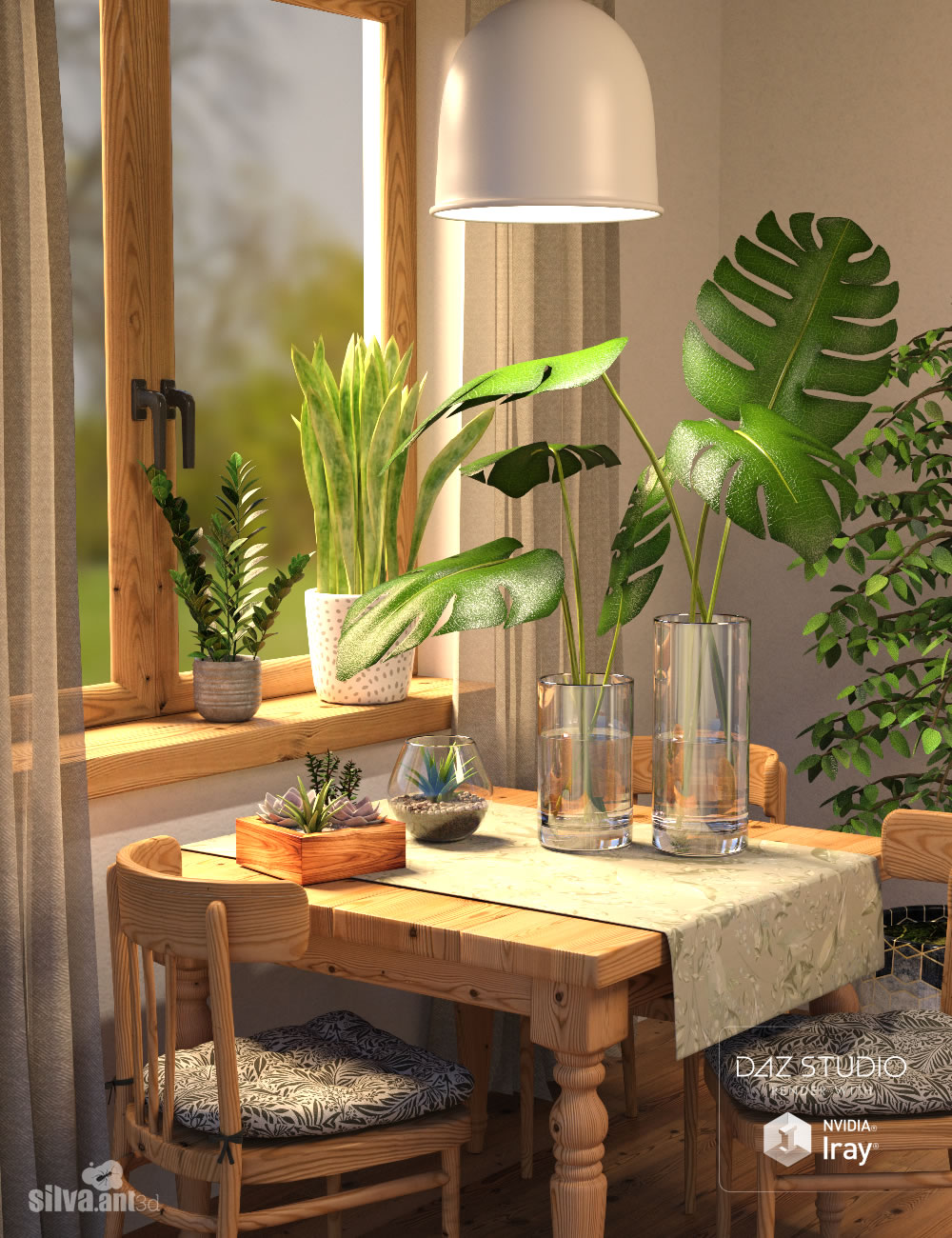 Collection of Pot Plants by: SilvaAnt3d, 3D Models by Daz 3D