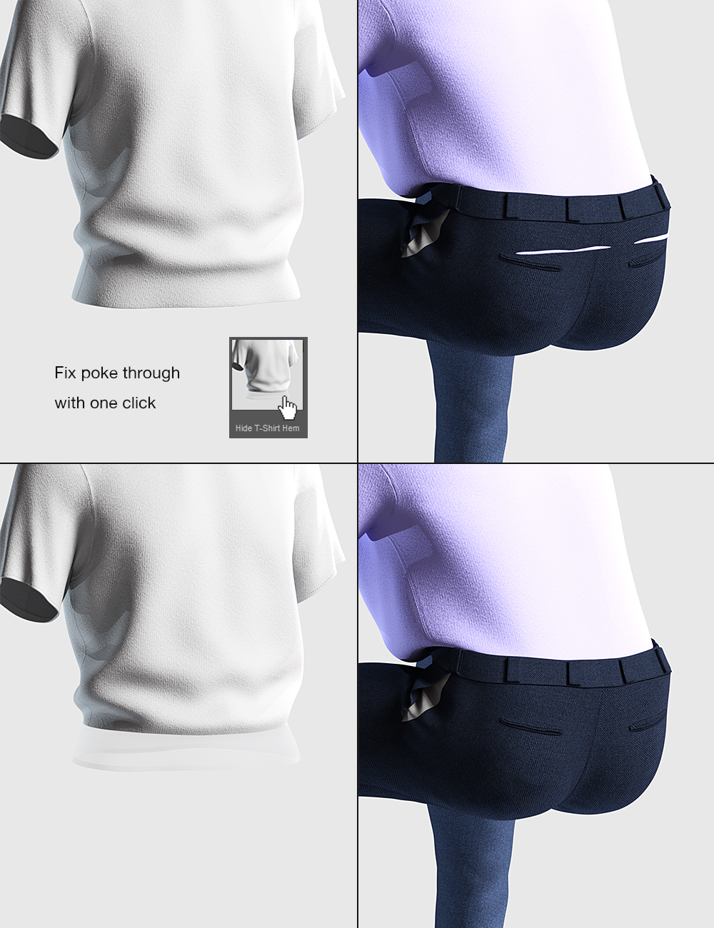dForce Tucked Tee Outfit for Genesis 8 and 8.1 Males by: Romeo, 3D Models by Daz 3D