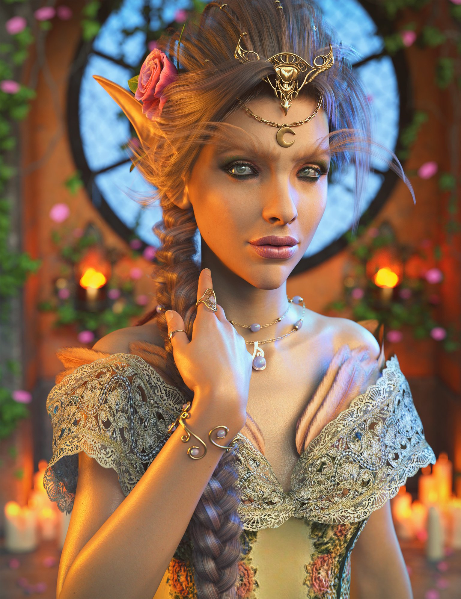 White Priestess 8.1 HD by: Eduard Oliver, 3D Models by Daz 3D