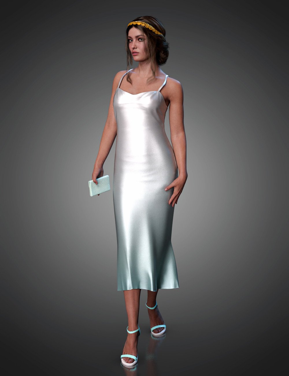 dForce Basic Slip Dress for Genesis 8 and 8.1 Females by: MadaMoonscape GraphicsSade, 3D Models by Daz 3D