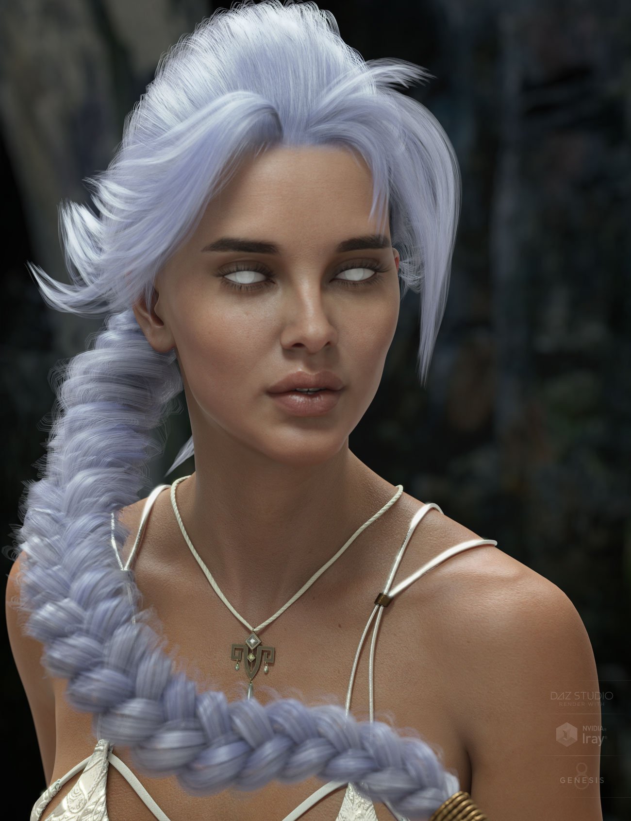 Sylveren Hair for Genesis 3 and Genesis 8 and 8.1 Females | Daz 3D