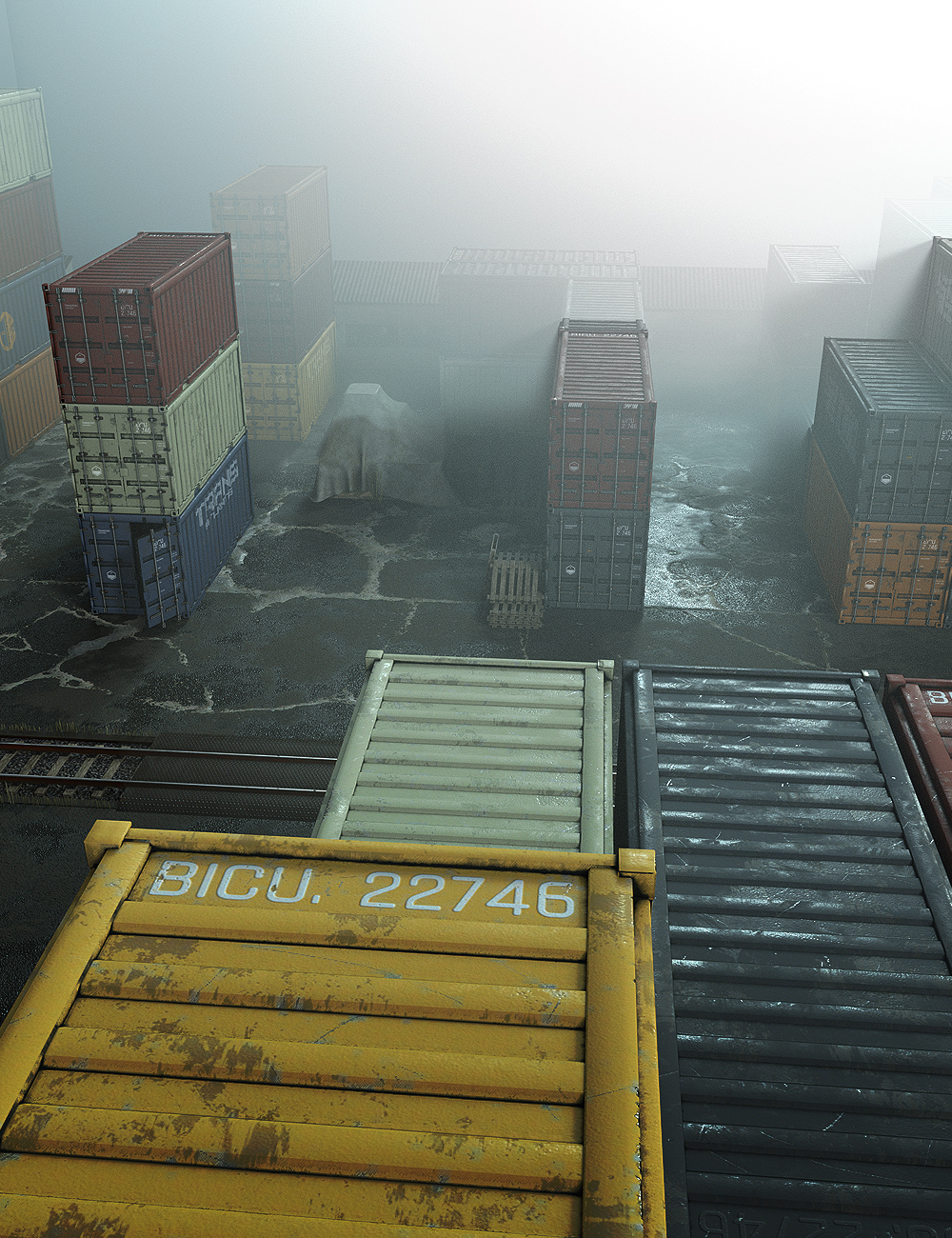 Shipping Yard Construction Set by: The AntFarm, 3D Models by Daz 3D