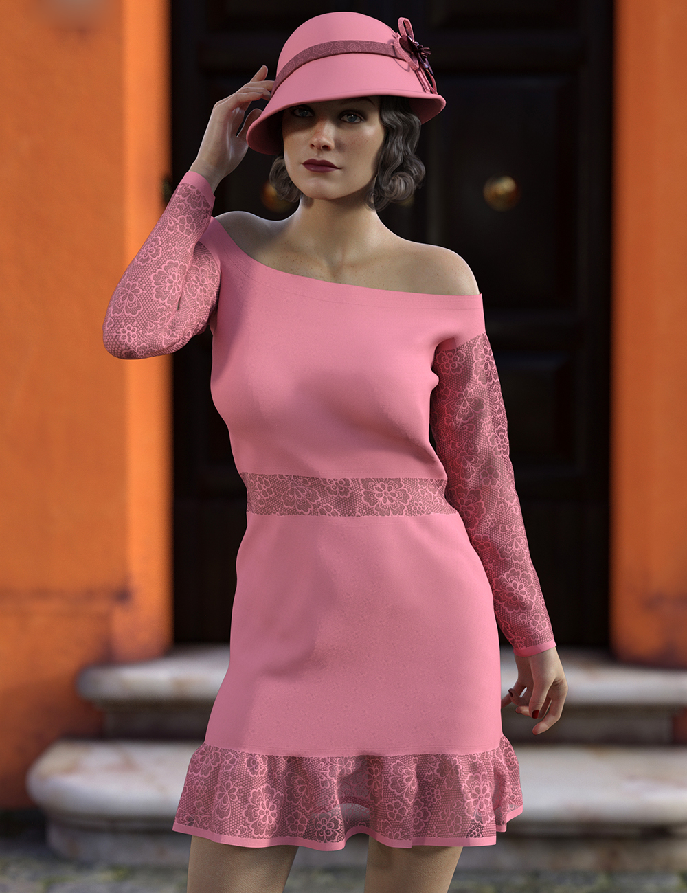 dForce Abby Outfit for Genesis 8 Females by: Nelmi, 3D Models by Daz 3D