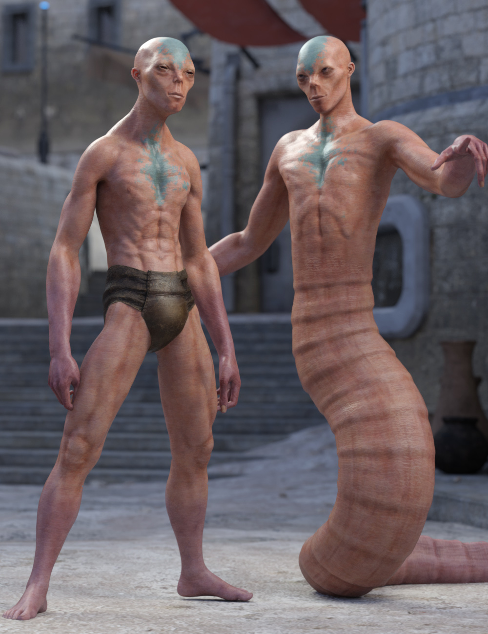 Wyrm Man for Genesis 8 Male by: RawArt, 3D Models by Daz 3D