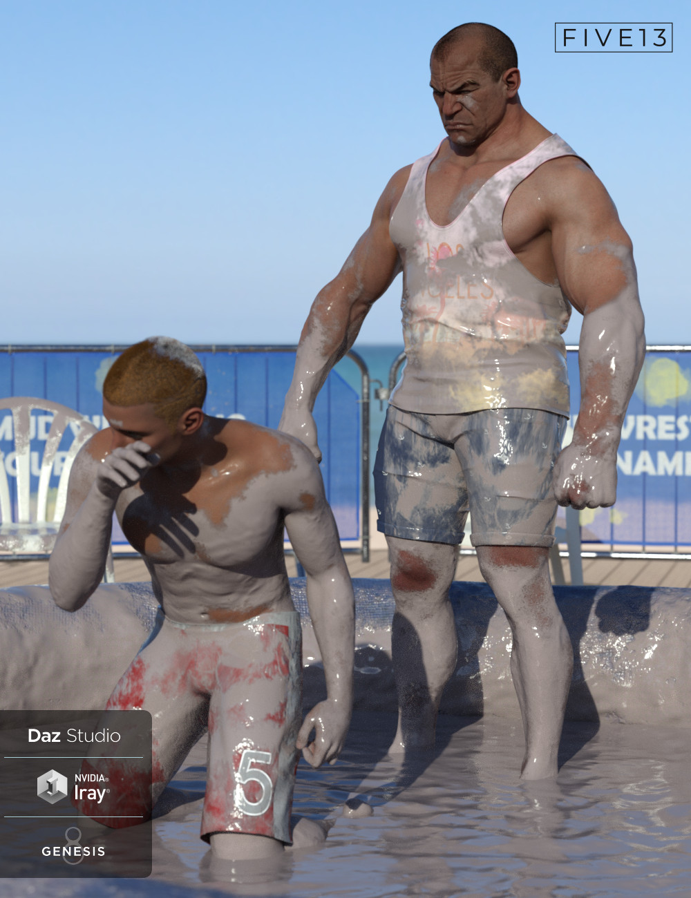 Mud and Mud Wrestling Props for Genesis 8 and 8.1 Mud and Mud Wrestling Props for Genesis 8 and 8.1 by: Five13, 3D Models by Daz 3D