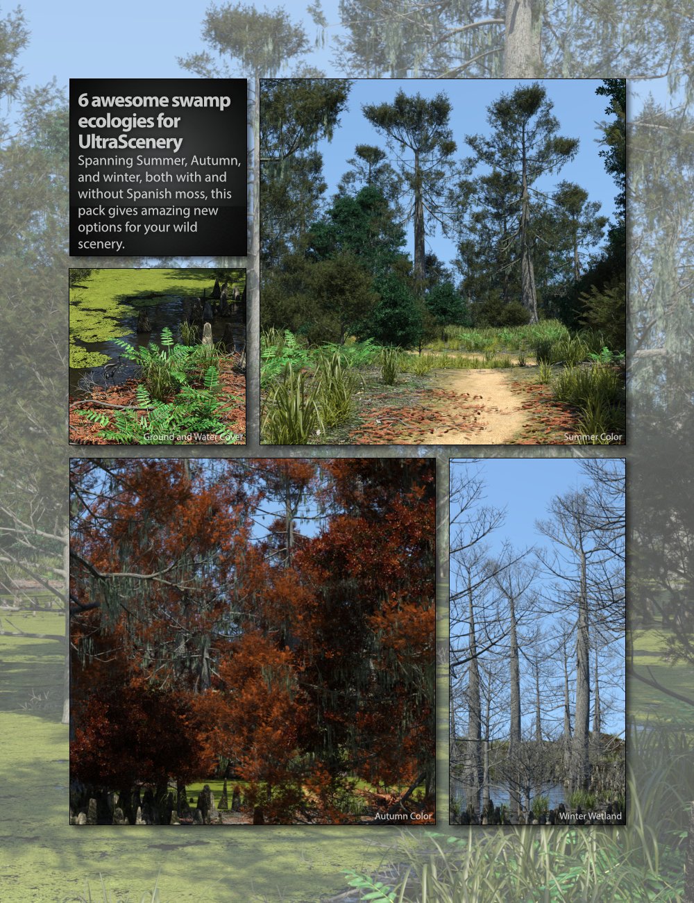UltraScenery - Swamp UltraScenery - Swamp by: TangoAlpha, 3D Models by Daz 3D