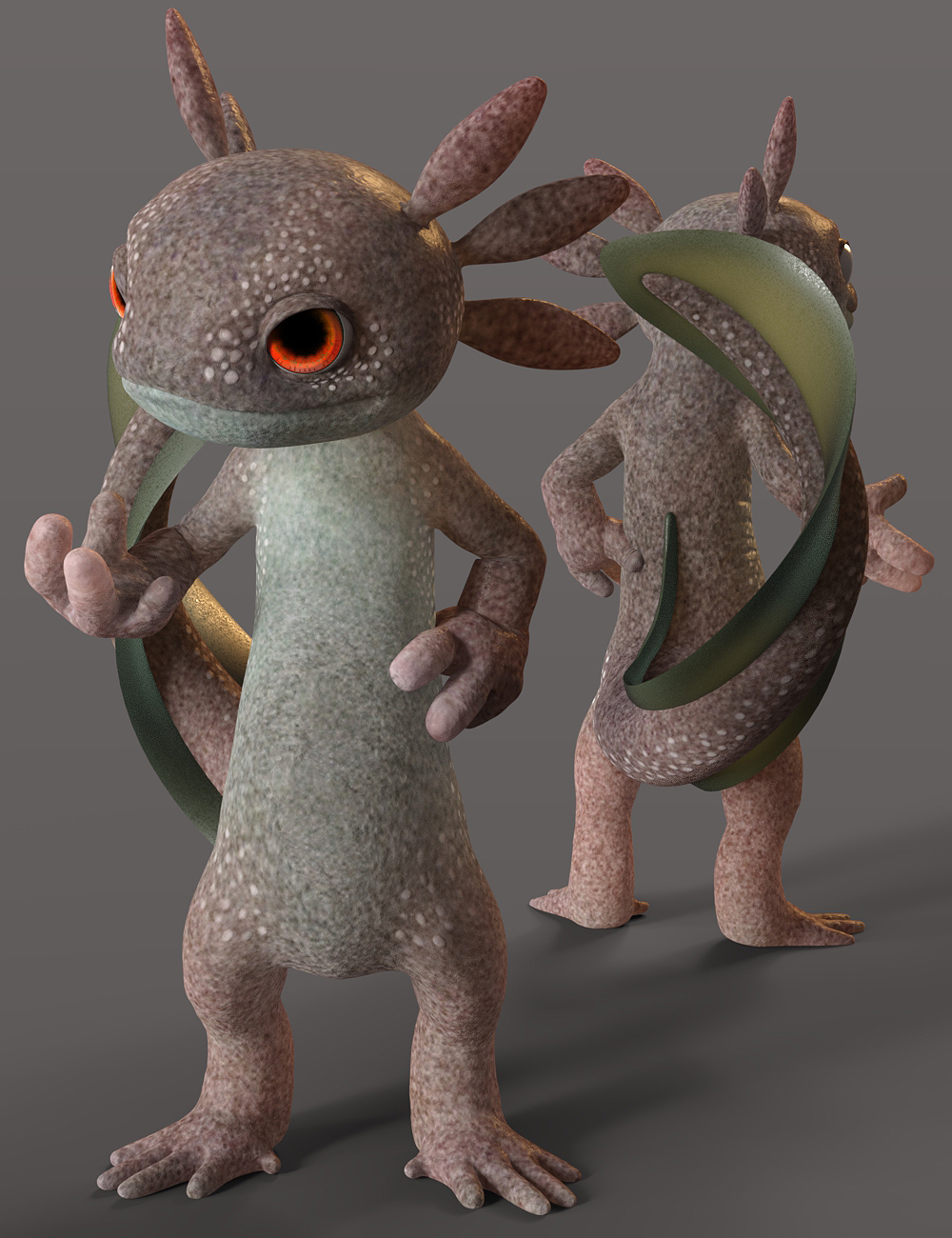 Toon Axolotl for Genesis 8 Males by: JoeQuick, 3D Models by Daz 3D
