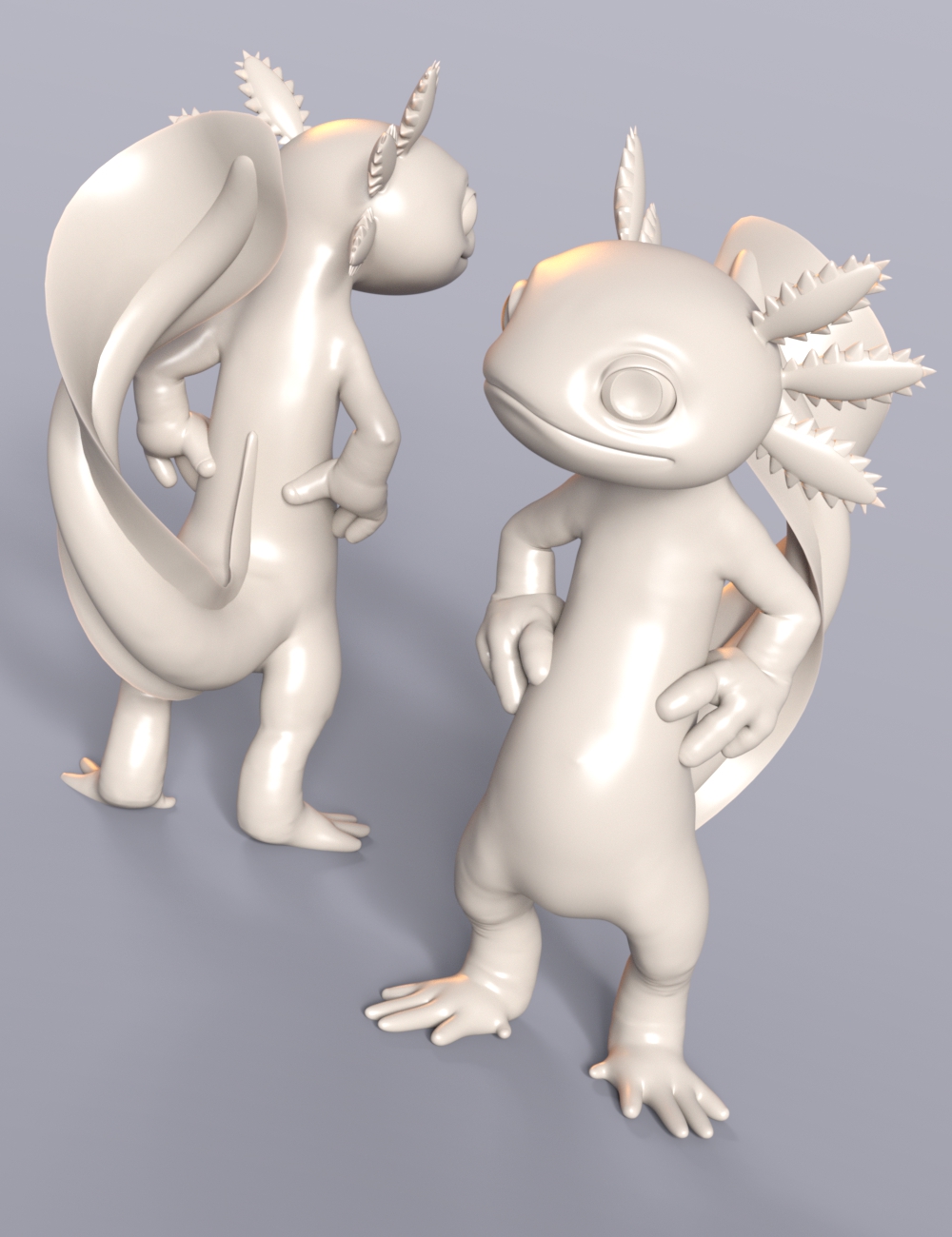 Toon Axolotl for Genesis 8 Males by: JoeQuick, 3D Models by Daz 3D