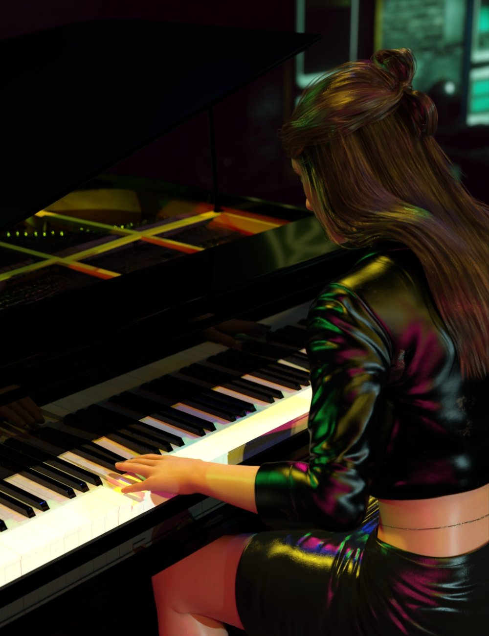 Rock Star Series - Grand Piano by: Sixus1 Media, 3D Models by Daz 3D
