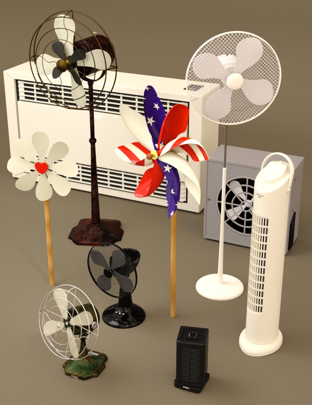 Artys Fans by: Wee Dangerous John, 3D Models by Daz 3D