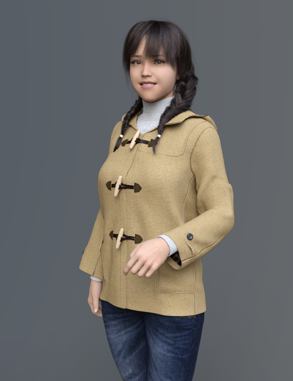 Dforce Km Duffle Coat For Genesis 8 Females Daz 3d 1622