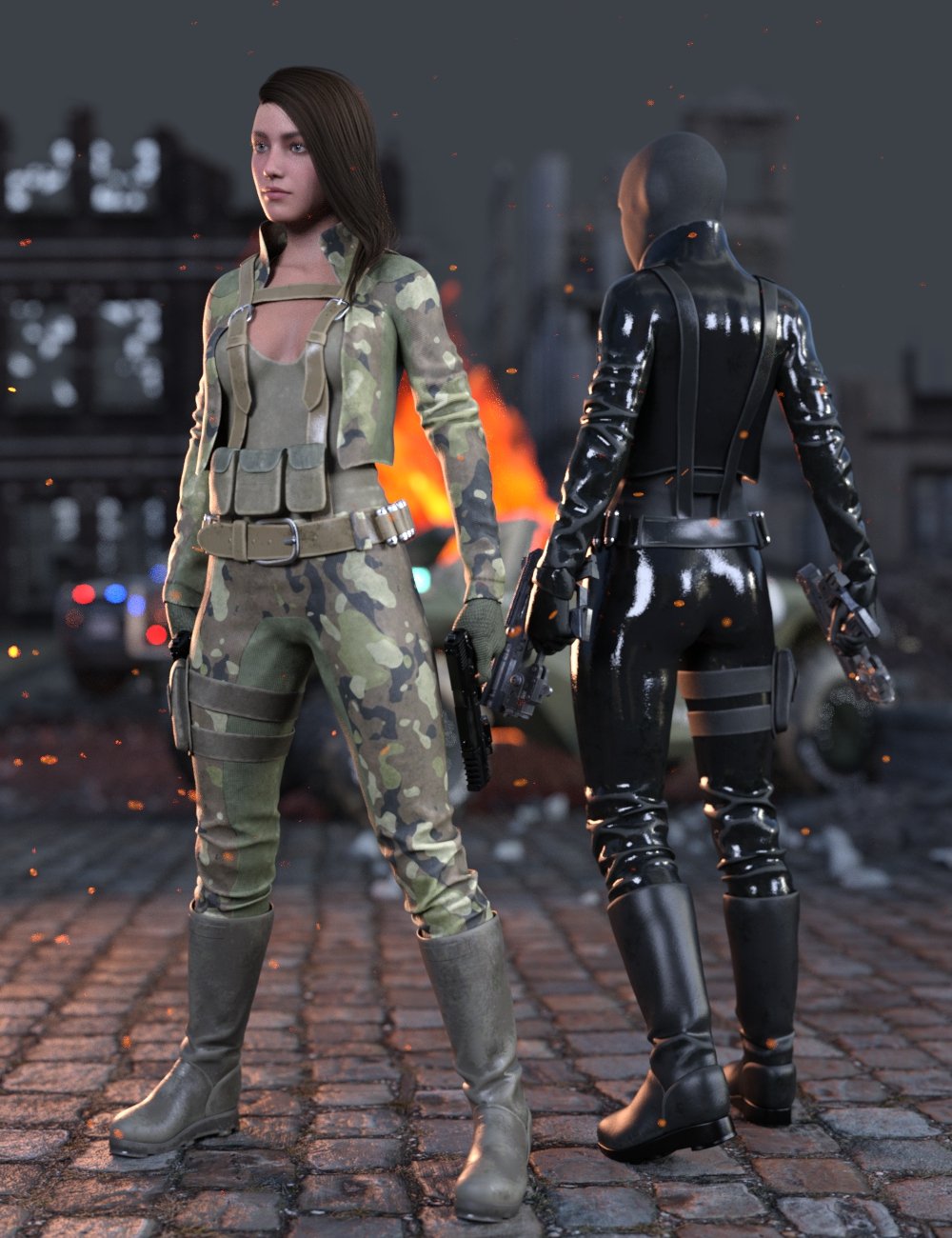 Rebel Militia Outfit for Genesis 8.1 Females Rebel Militia Outfit for Genesis 8.1 Females by: Yura, 3D Models by Daz 3D