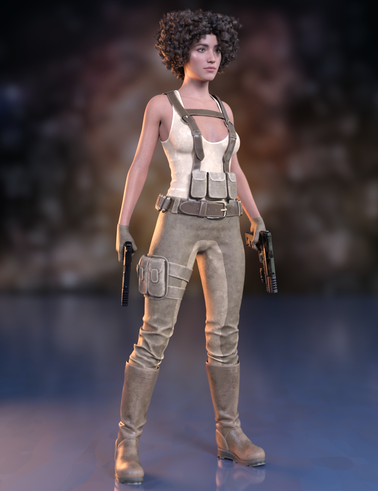 Rebel Militia Outfit for Genesis 8.1 Females by: Yura, 3D Models by Daz 3D