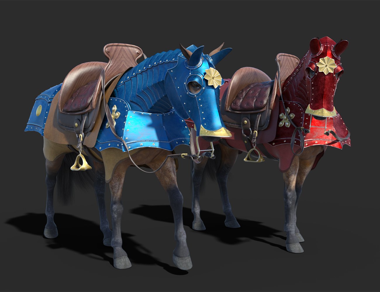 The Knight Series 06 for Horse 2 - The War Horse by: Jerry Jang, 3D Models by Daz 3D